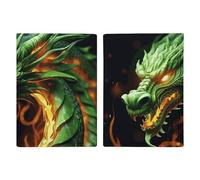 Passport Holder Travel Wallet Passport Cover Chicken Duck Printed Leather Passport Holder Covers Case for Travel, Documents, Travel Gifts, Chinese Dragon, 20.3x13.8cm