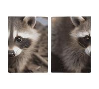Passport Holder Travel Wallet Passport Cover Chicken Duck Printed Leather Passport Holder Covers Case for Travel, Documents, Travel Gifts, Cub Raccoon, 20.3x13.8cm