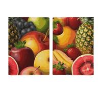 Passport Holder Travel Wallet Passport Cover Donuts Printed Leather Passport Holder Covers Case for Travel, Documents, Travel Gifts, Fresh Juicy Fruits, 20.3x13.8cm