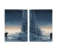 Passport Holder Travel Wallet Passport Cover Mice And Leaves Printed Leather Passport Holder Covers Case for Travel, Documents, Travel Gifts, Polar Bear in the Snow, 20.3x13.8cm