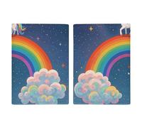 Passport Holder Travel Wallet Passport Cover Navy Blue Polka Dot Pattern Printed Leather Passport Holder Covers Case for Travel, Documents, Travel Gifts, Rainbow, Galaxy, horse, 20.3x13.8cm