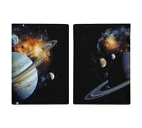 Passport Holder Travel Wallet Passport Cover Planet Jupiter Printed Leather Passport Holder Covers Case for Travel, Documents, Travel Gifts, Planet Jupiter, 20.3x13.8cm