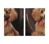 Passport Holder Travel Wallet Passport Cover Planet Jupiter Printed Leather Passport Holder Covers Case for Travel, Documents, Travel Gifts, Poodle, 20.3x13.8cm