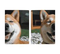 Passport Holder Travel Wallet Passport Cover San Francisco Golden Gate Bridge Printed Leather Passport Holder Covers Case for Travel, Documents, Travel Gifts, Shiba Inu smile tongue out, 20.3x13.8cm