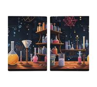 Passport Holder Travel Wallet Passport Cover Science Party Printed Leather Passport Holder Covers Case for Travel, Documents, Travel Gifts, Science Party, 20.3x13.8cm
