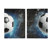 Passport Holder Travel Wallet Passport Cover Shih Tzu Printed Leather Passport Holder Covers Case for Travel, Documents, Travel Gifts, Soccer Sport, 20.3x13.8cm