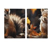 Passport Holder Travel Wallet Passport Cover Shih Tzu Printed Leather Passport Holder Covers Case for Travel, Documents, Travel Gifts, Squirrel in the Woods, 20.3x13.8cm