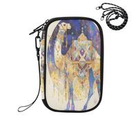 Passport Holder Wallet for travel Watercolor Camel Elegant