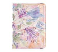 Passport Holders leather Travel Passport Wallet boho style flower goldfish