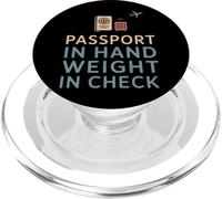Passport In Hand Weight In Check Minimalist Travel PopSockets PopGrip for MagSafe