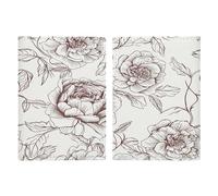 Passport Protective Cover, Line Floral Rose Flowers Design Print Passport Cover Travel Document Protector Travel Passport Wallet Passport Sleeve, style, 20.3x13.8cm