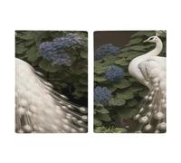 Passport Protective Cover, White Peacock Print Passport Cover Passport Case Stylish Passport Cover Multifunctional Passport Holder, style, 20.3x13.8cm