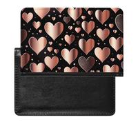 Passport Protector, Rose Gold Love Heart Printed Passport Protector,durable Passport Protector,travel Passport Protector, black, One Size, Contemporary
