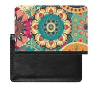 Passport Protector, Round Flower Printed Passport Protector,durable Passport Protector,travel Passport Protector, black, One Size, Contemporary