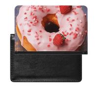 Passport Protector, Strawberry Donut Printed Passport Protector,durable Passport Protector,travel Passport Protector, black, One Size, Contemporary