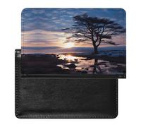 Passport Protector, Tree Branch Silhouette at Dusk Print Travel Passport Holder Passport Case Passport Sleeve Passport Cover with Pockets, style, One Size, Minimalist