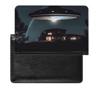Passport Protector, UFO at Night Printed Passport Protector,durable Passport Protector,travel Passport Protector, black, One Size, Contemporary