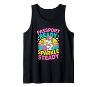 Passport Ready Sparkle Steady Unicorn Beach Travel Tank Top