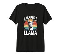 Passport Snacks Llama Funny Travel Adventure Premium T-Shirt