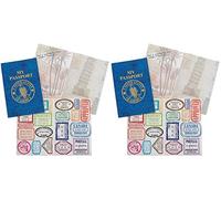 Passport Sticker Books | 12 Pack | World Travel Party Favors for Kids