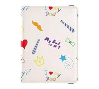 Passport Vaccine Card Sleeve for Girls Boys Women and Men,Travel Gift Different Words Referring Happy Fathers Day, Multicolor, One Size, Casual