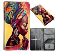 Passport Wallet,Passport Holder Women Men,Leather Travel Passport Wallet RFID Blocking Passport Holder Passport Case Compatible Wallet Credit Card Protector for Men Women, Black Woman Queen -693