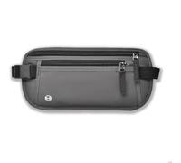 Passport Wallet RFID Blocking Slim Anti Theft Holder Travel Unisex Adjustable Waist Money Belt with Secure Zipper, dark gray, Dark Gray