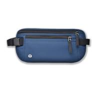 Passport Wallet RFID Blocking Slim Anti Theft Holder Travel Unisex Adjustable Waist Money Belt with Secure Zipper, blue, Blue
