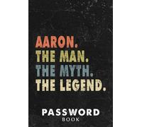 Password book Aaron The Man The Myth The Legend Art Gift for Aaron Meme: Xmas,Halloween,2021,2022,Christmas Gifts,Thanksgiving,Small password notebook,Password book mini