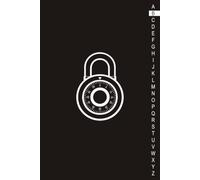 Password Book: Black Design - A to Z Alphabetical Index - Notebook for Your Usernames, Passwords and Internet Secret Codes - 110 Pages - A5 Size