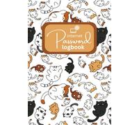 Password Book: cute cat password book, log in, internet address & password logbook, Easy to use personal password keeper book: Suitable for home and office.