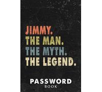 Password book Grandpa JIMMY The Man The Myth The Legend Quote: Xmas,Halloween,2021,2022,Christmas Gifts,Thanksgiving,Small password notebook,Password book mini