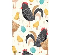 Password Book: Include Alphabetical Index With Chicken Animal Floral Seamless