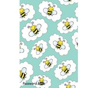Password Book: Include Alphabetical Index With Doodle Seamless Pattern With Bees