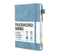 Password Book - Internet Password Keeper with Alphabetical Tabs | Compact Computer Login Organizer, Pocket Address Registration Book for Contacts