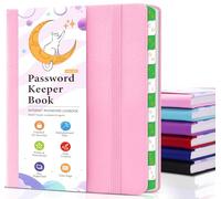 Password Book with Alphabetical Tabs, 11.5 x 15.5 cm Password Book for Seniors, Internet Password Book for Website Log in, Small Password Keeper Book, Password Notebook to Stay Organized - Pink