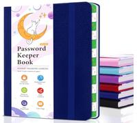 Password Book with Alphabetical Tabs, 11.5 x 15.5 cm Small Password Books for Seniors, Password Notebook for Website Address Login, Password Organizer Logbook for Username Password - Dark Blue