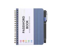 Password Book with Alphabetical Tabs, 56 Pages, Small Pocket Notebook, Hardcover Password Organizer with Pen Loop, 100 GSM, 14.5x12cm