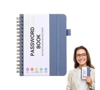 Password Book with Alphabetical Tabs - A6 Hardcover | Hardcover Password Organizer, with Alphabet Labels, Pen Holder, Strap - for Рassword Organization | Privacy-Friendly Journal