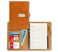 Password Book with Alphabetical Tabs and Combination Lock, 302 Pages Leatherette Hardcover Internet Address Keeper Logbook, Refillable Pages, 576 Entries Large Print for Seniors Home Office, A5