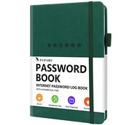 Password Book with Alphabetical Tabs - Hardcover Internet Address & Password Organizer - Password Keeper Notebook for Computer & Website - 5.2 x 7.6" Log-in Password Journal w/ Thick Paper (Earth
