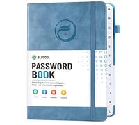 Password Book with Alphabetical Tabs, Hardcover Password Keeper, Password Notebook Organizer for Computer and Internet Address Website Login, Gifts for Home and Office, 5.3''x 7.7''- Blue