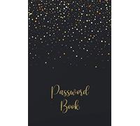 Password Book with Alphabetical tabs large print: internet password keeper logbook with alphabetized tabbed pages 6x9 | black cover website email ... and internet password organizer for senior