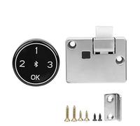 Password Cabinet Lock, Rechargeable Zinc Alloy Security Lock, USB Emergency Charge - Long Standby Time, Anti - Theft Alarm, Ideal for Refrigerator Lock and Fridge Security