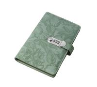 Password Certificate Deposit Organiser Leather Receipt Folder with Combination for Financial Document and Bill Password Reserves Certificate Planner
