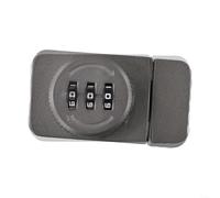 Password Display Keyless Combination Lock 3 Digit Zinc Alloy Cabin Lock for Glass Doors, Sliding Doors, and Locker Hardware with Customizable Password (Grey)