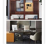 Password Fingerprint Home Office Small 45CM High All-steel Anti-theft Safe Into The Wall Office Safe Deposit Box safety box (Color : Jazz Black)