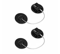Password Fridge Lock, 2 Pack Children Safety Fridge Door Locks, No Drilling Digital Lock for Kitchen Refrigerator, Windows, Closets (Black)
