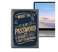 Password Keeper Book, What The F*ck Is My Password Book, Portable Spiral Paper Login Passwords Notebook, For Email Address Tracker Contacts, Journals Funny Gag Present For Seniors Friends Students