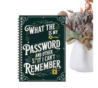 Password Keeper Book, What The F*ck Is My Password Book, Portable Spiral Paper Login Passwords Notebook, For Email Address Tracker Contacts, Journals Funny Gag Present For Seniors Friends Students